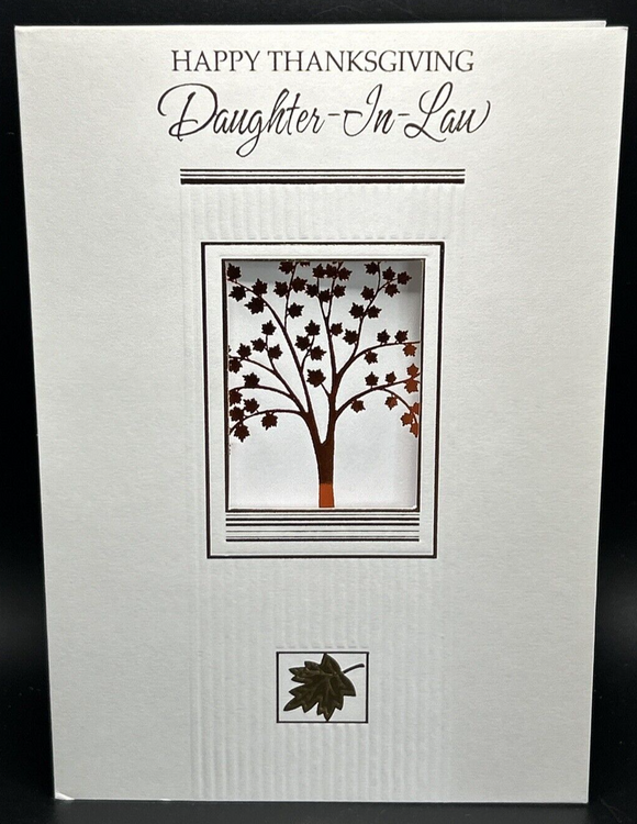 For Daughter-In-Law Thanksgiving Day Greeting Card w/Envelope
