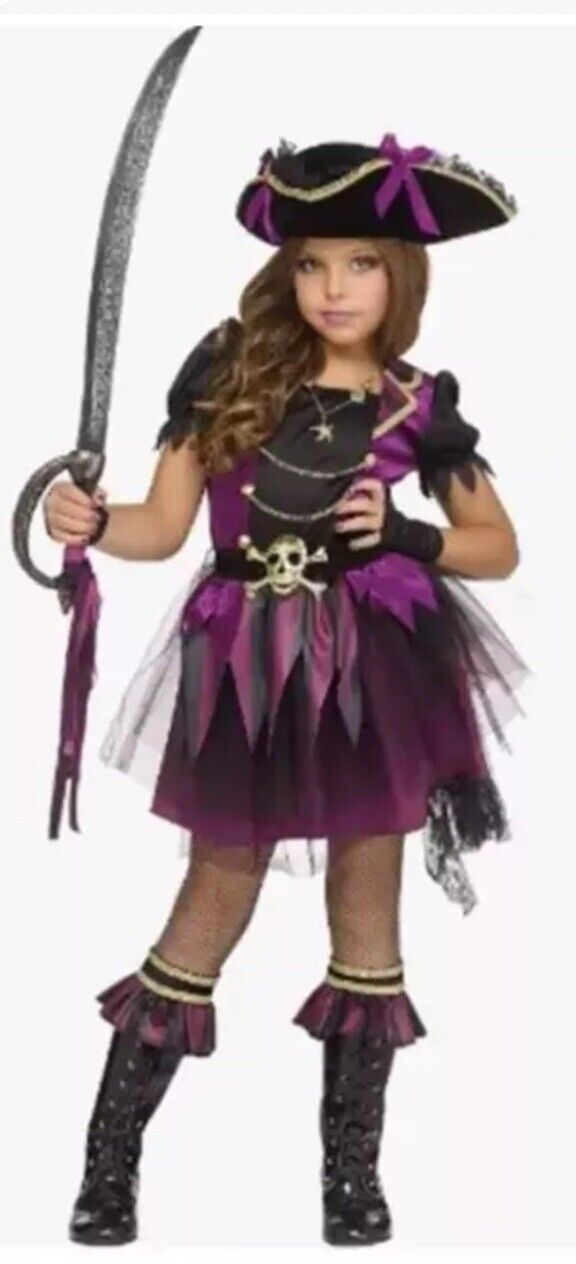 Stormy Seas Queen - Purple/Black/Gold - Costume - Girls XLarge 14-16