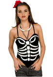 Day of the Dead Bone Print Corset Plus Size 14-160