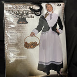 Colonial Pilgrim Womens Full Figured Costume Halloween One Size3