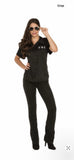 Halloween FBI Women Small 4-6 Shirt0