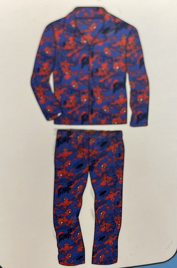 Spiderman Boys Flannel Pajama Set Size 6