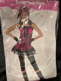 Fun World Girls Multi Color Rockin Skull Pirate Girl Costume Size Small 4-6