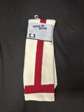 Hole-in-None White/Red Over the Calf Baseball Socks Sz 9-110