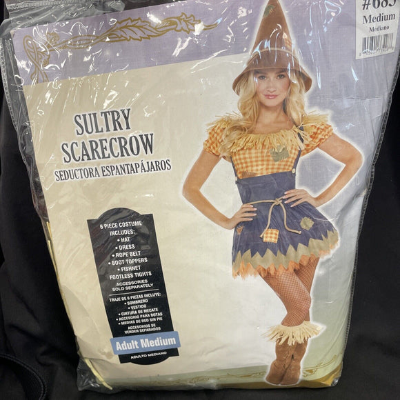 Sultry Scarecrow Halloween Outfit Adult Medium 6-8