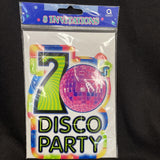 70’s Disco Party Invitations 8Ct