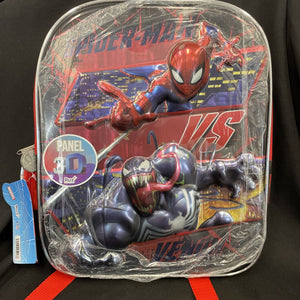 Spiderman/Venom 3D Panel Kids Backpack Adjustable Straps 2 Zip Compart Marvel