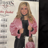 1950s Classic Movie Satin Pink Ladies Jacket Costume Size Large1