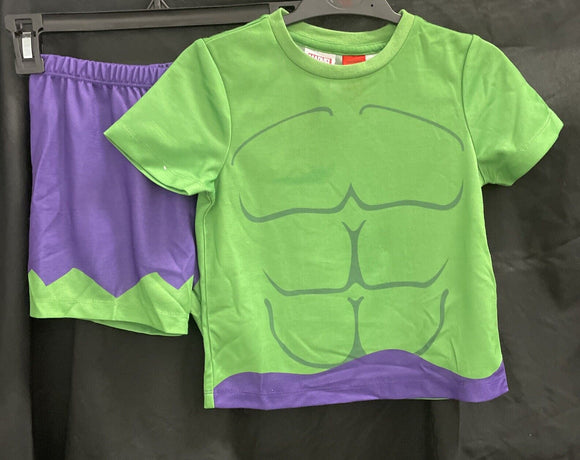 Hulk Costume PJs Shirt & Short Set for Kids Size 4