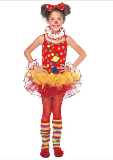 Leg Avenue Enchanted Costumes Circus Clown Halloween Child Costume sz S 4-6