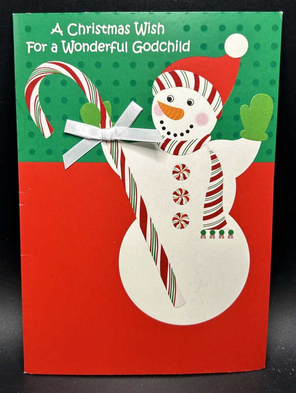 Merry Christmas Godchild Greeting Card w/Envelope