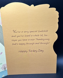Happy Thanksgiving Godchild Greeting Card w/Envelope