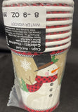 Winter Wonder Snowman Classic Christmas Holiday Party 9 oz. Paper Cups