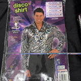 Disco 70s Style Men's Costume Shirt Plus Fits Up To 50” Chest Size2
