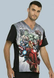 Avengers Cherokee Scrubs Tooniforms Marvel Mens V Neck Top TF708 MAIT Sz M