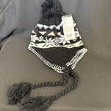 Tru Fit Insulated Knit Tassel Hat Black & White0