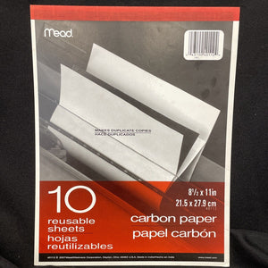 Mead Carbon Paper Reusable: Pack Of 10 Sheets