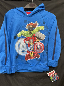 Avengers Heroes Kids Blue Hoodie Size 8