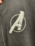 Avengers Embroidered Logo Men’s Black French Terry Collegiate Zip Jacket XLarge