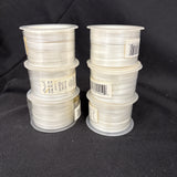 6x Rolls Of White Curly Ribbon  Each Roll Is 55ft3