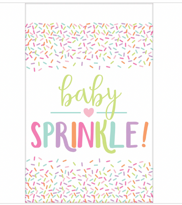 Baby Sprinkle Plastic Table Cover (1ct) 54”x102”