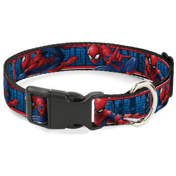 Plastic Clip Collar - SPIDER-MAN 3-Action Poses- WSPD065 Large Marvel