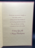 Happy Thanksgiving Son and Family Greeting Card w/Envelope