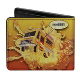 Marvel Deadpool Bifold Wallet Chimichanga Flaming Logo & Food Truck