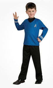 Spock Star Trek Movie Blue Shirt Pants  Child Costume Size Large 12-14