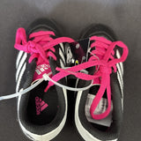 Adidas Black And White Soccer Cleats With Hot Pink Laces And Cleats Sz 10.5 NWT3
