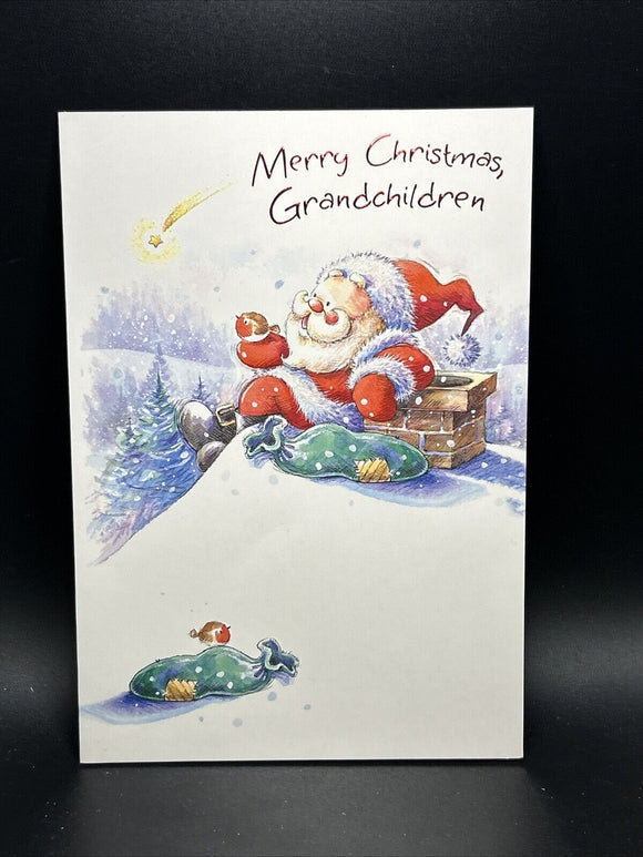 Merry Christmas Grandchildren Greeting Card w/Envelope