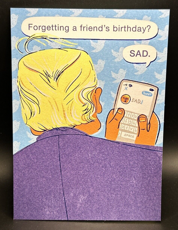 Trump Belated Birthday Greeting Card w/Envelope