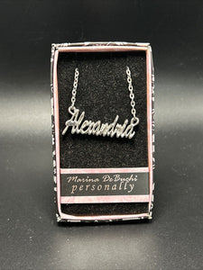 Marina DeBuchi "Alexandria" Necklace Silver Plated 15 +3 extender NEW