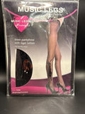 Music Legs Hosiery 7249 Sheer Pantyhose Tiger Tattoo OSFM