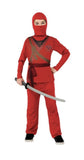 Red Ninja Child Size small 4-6 Dress Costume0