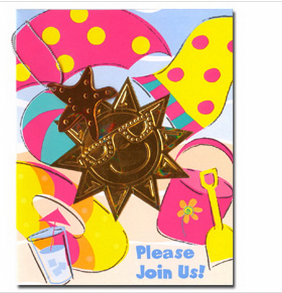 Summer Fun Dangler Invite 8Ct