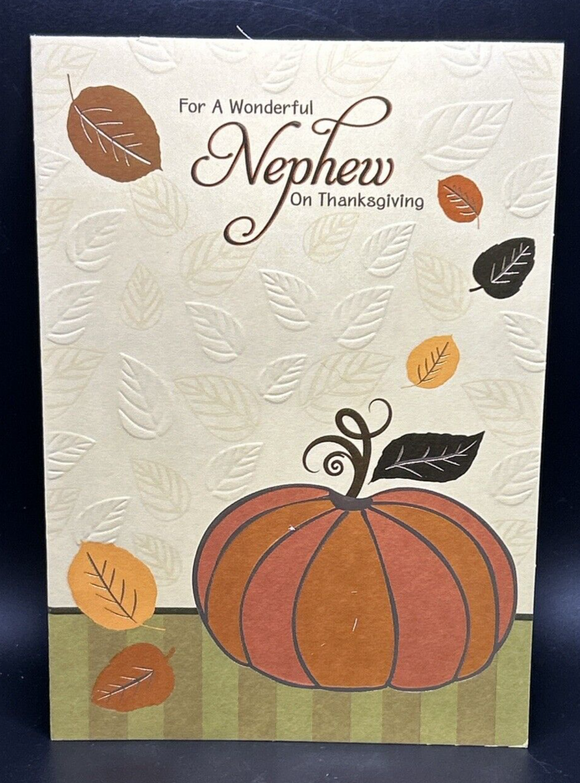 Happy Thanksgiving Nephew Greeting Card w/Envelope
