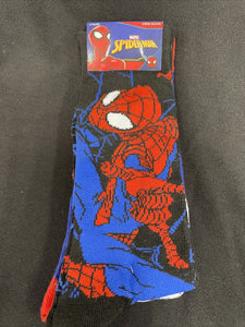 Marvel Spiderman Action & Logo 2 Pack Men’s Socks Size 6-12