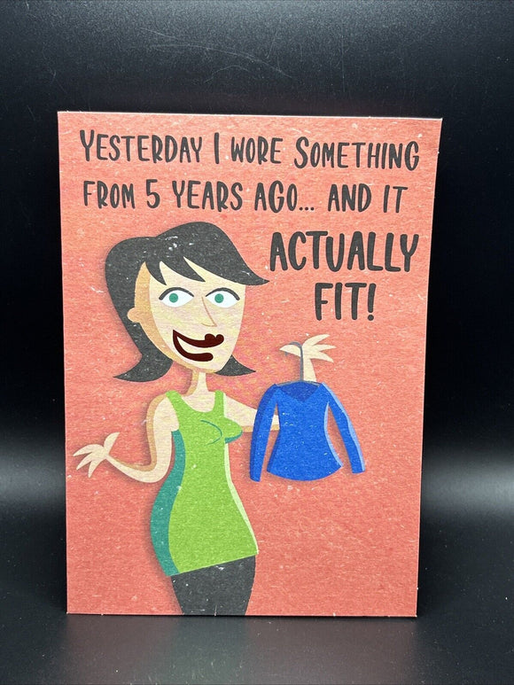 Humor Birthday Greeting Card w/Envelope