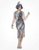 Ghostly Flapper Adult Costume Small/Medium 2-8