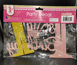 Happy 1st Birthday Stand Up Party Decor Forum Novelties Gold/Pink