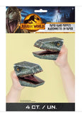 Jurassic World DIY Hand Dinosaur Puppets Favour, 4 Count