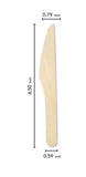 Disposable Wooden Knifes Eco-Friendly Natural Birchwood 50Ct