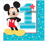 Mickey Mouse Fun to Be One 16 Luncheon Napkins 1st Birthday Party