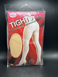 ADULT PLUS QUEEN SIZE  SOLID COLOR OPAQUE TIGHTS FITS 150-220 LBS BEIGE