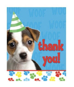 Creative Converting 8 Count Paw-ty Time Thank You Cards 8Ct