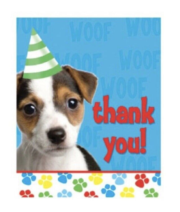 Creative Converting 8 Count Paw-ty Time Thank You Cards 8Ct