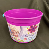 Disney Frozen Pail Birthday Party Favor Container Plastic Bucket with Handles 5"