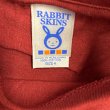 Toddler Size 4 Jersey TShirts Rabbit Skins 3301 Garnet2