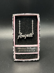 Marina DeBuchi "Angela" Necklace Silver Plated 15 +3 extender NEW